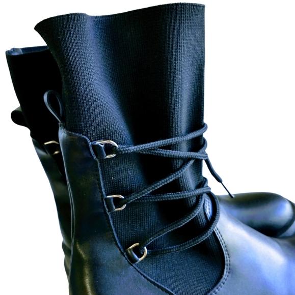 Shein Lace up Front Chunky Sock Boots - Picture 7 of 10